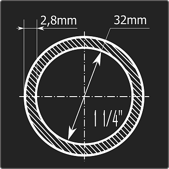 Труба ВГП 32*2,8 ст.08кп Феррум 6м ГОСТ 3262-75 Стык