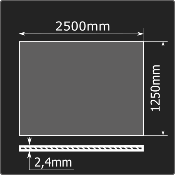 Лист горячекатаный 2,4*1250*2500 ст.3сп Кармет ГОСТ 16523-97