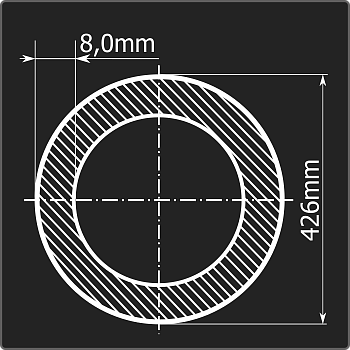 Труба электросварная 426*8,0 ст.20 11,5-11,7м ГОСТ 10705-80