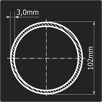 Труба электросварная 102*3,0 ст.3сп Феррум 12м ГОСТ 10705-80