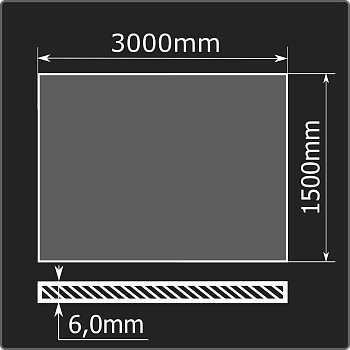 Лист горячекатаный 6,0*1500*3000 ст.3сп ММК ГОСТ 14637-89