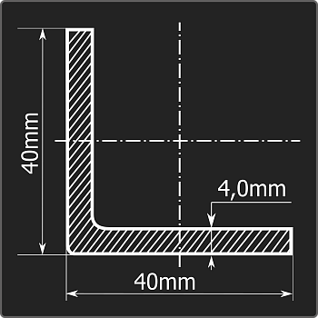 Угол холоднокатаный 40*40*4,0 ст.3пс Феррум 12м ГОСТ 19771-93