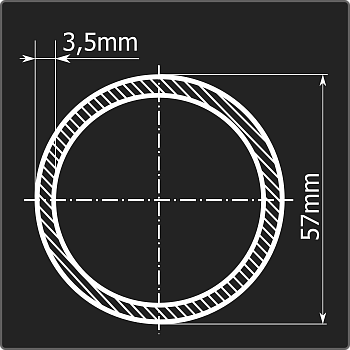 Труба электросварная 57*3,5 ст.3сп 12м ГОСТ 10705-80