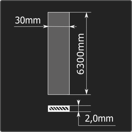 Полоса горячекатаная 2,0*30 6,3м ст.3сп Феррум ГОСТ 103-2006