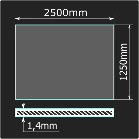 Лист холоднокатаный 1,4*1250*2500 ст.08пс Феррум ГОСТ 16523-97