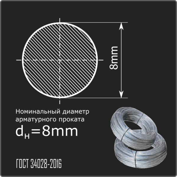 Арматура 8,0 А-I (А240) ГОСТ 34028-2016 (бухты)