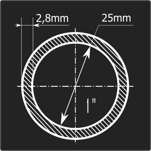 Труба ВГП 25*2,8 ст.3сп Феррум 6м ТУ