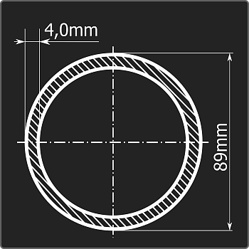 Труба электросварная 89*4,0 ст.3сп Феррум 12м ГОСТ 10705-80