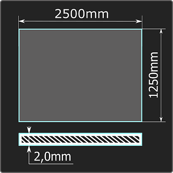 Лист холоднокатаный 2,0*1250*2500 ст.08пс Кармет ГОСТ 16523-97